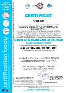 Certificat ISO 9001:2008